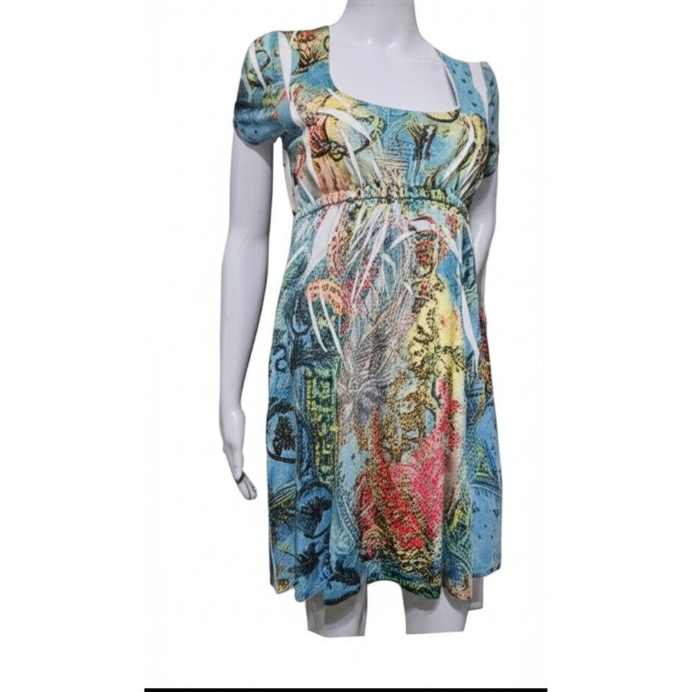 Ocean Breeze Vibrant Multicolor Dress, M✔️